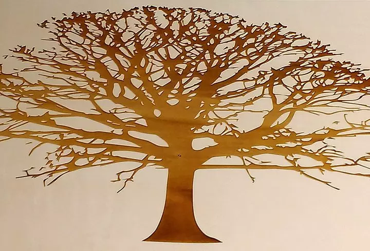 Engraved Wooden Tree