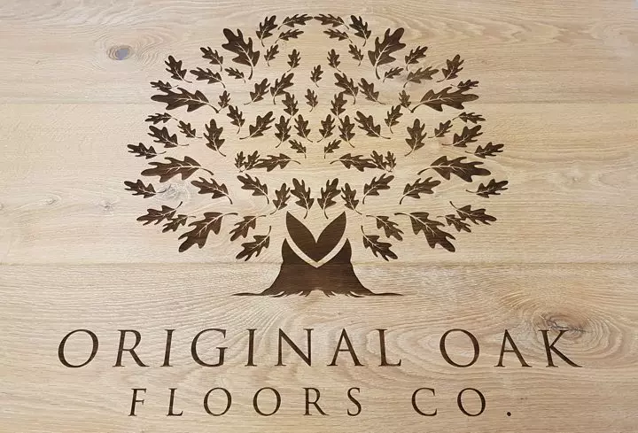 Laser Engraved Wood Company Logo