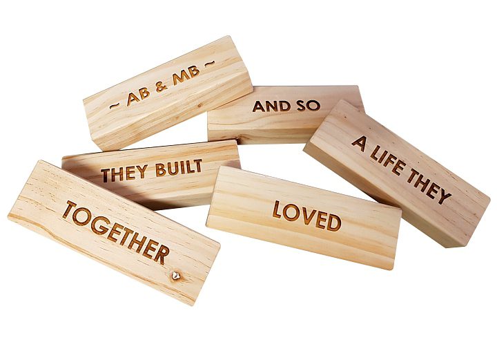 Engraved Wooden Blocks