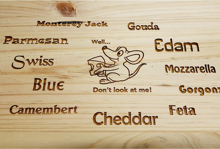 laser engraved charcuterie board